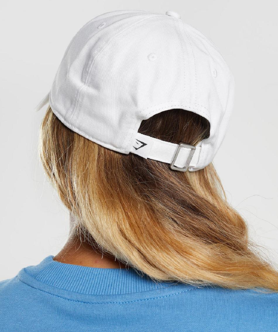 Czapki Damskie Gymshark Sharkhead Cap Białe | PL 2073TCE